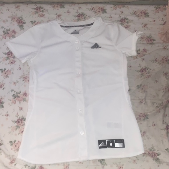 adidas Other - White Adidas baseball jersey